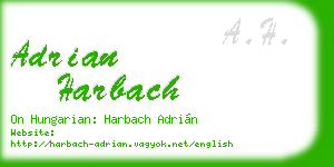 adrian harbach business card